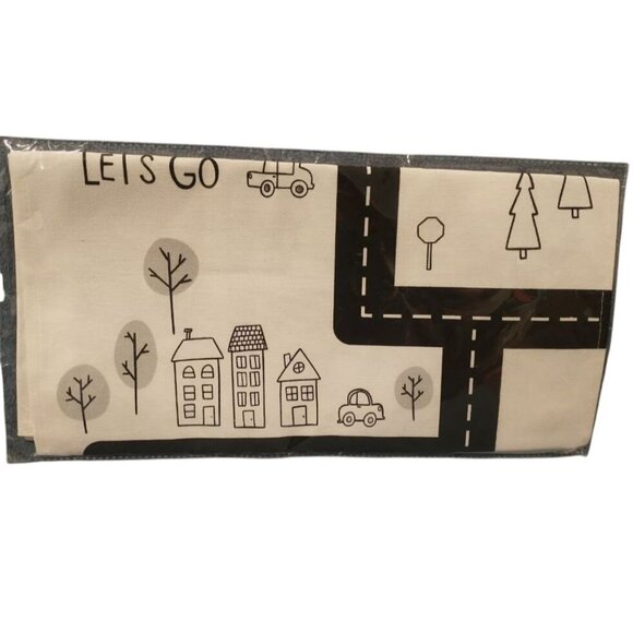 Black & White Canvas Décor Wall Hanging 14" x 28" with Road & Tree Design - Picture 3 of 3